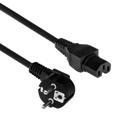 Immagine prodotto di ACT AK5312 Cavo di alimentazione nero 1 m accoppiatore CEE7/7 C15 (AK5312)