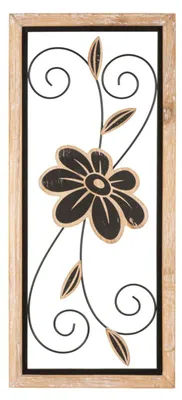 Immagine prodotto di Mauro Ferretti Pannello in ferro e legno Koman marrone, nero, 26x2,5x60 cm