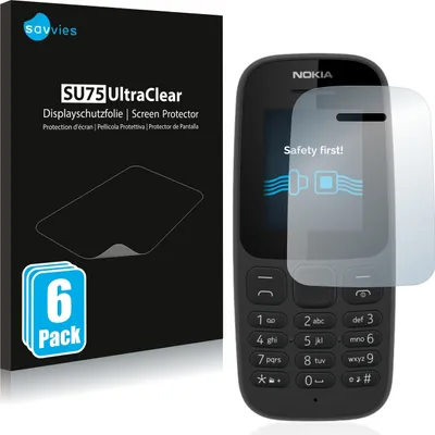 Produktbild von 6x Für Nokia 105 2017 Schutzfolie Savvies Displayschutz Display Schutz Folie Klar Transparent