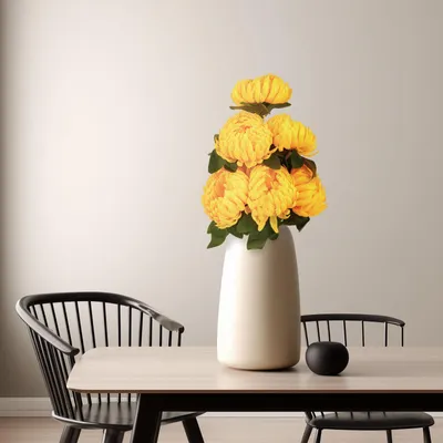 Immagine prodotto di Pianta artificiale - Decorazione per la casa - Crisantemo - Giallo - 12 x 58 cm 1 pezzo [11912B], Immagine generata dall'IA