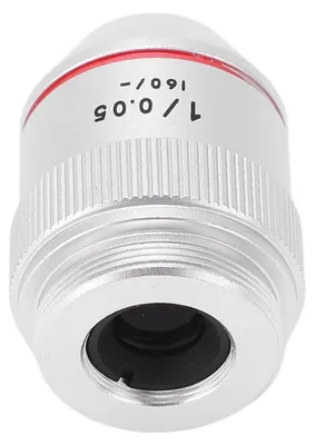 Produktbild von Objektiv, achromatisch, 1x - Mikroskop für biologische Anwendungen - Klare Sichtfeld - Optisches Glas - Geringe Vergrößerung - Scharfe Bildränder - Mikroskopobjektiv