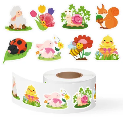 Bienensticker-Set, 500 Stück, 2,5 cm, 10 Designs, für Kinder, Scrapbooking