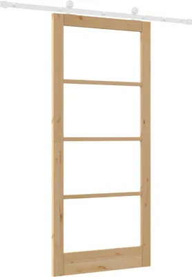 Produktbild von vidaXL Schiebetür ORKDAL Natur 93 x 211 cm Massivholz Kiefer und Glas