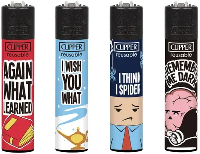 Produktbild von Clipper Feuerzeug 4er Set Denglish 8