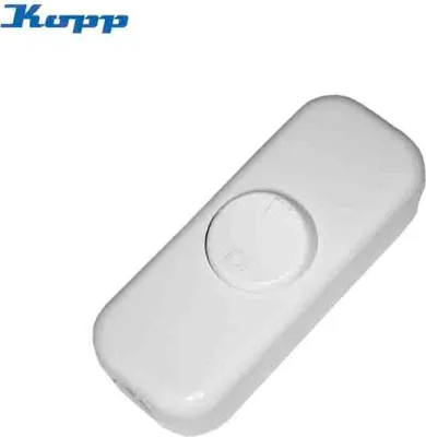 Produktbild von Kopp Elektroinstallation, Wippschalter, 2P, Kunststoff, Weiß, 250 V, 10 A