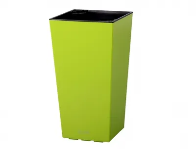 Obrázok produktu pre Obal na kvetináč ELISE plastový zelený lesklý 20x20x36cm