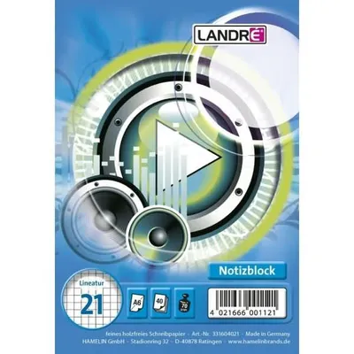 Zdjęcie produktu dla LANDR Spiralnotizblock, DIN A6, 40 Blatt, liniert