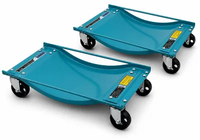 Produktbild von Bituxx 2 Stück Rangierhilfe für PKW Auto Rangierroller Rangierheber Roller Blau MS-15199