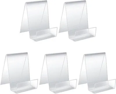 Produktbild von Acrylständer für Tische - Set aus 5 Stücken - für Fotos, Bücher, Kunst - transparent - Tischunterstützung - Bücherstützen - Künstlerarbeitsplatz