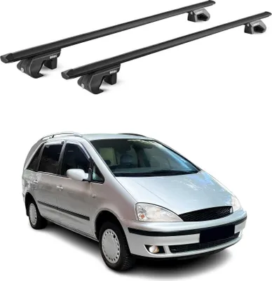 Image de Barres de toit transversales ABE pour Ford Galaxy 1995-2005 5 P Alu Noir 2x