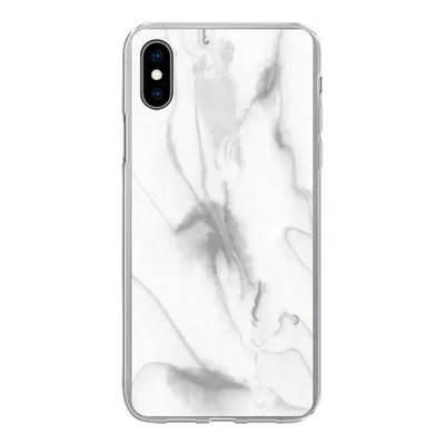 Produktbild von MuchoWow® Handyhülle Schutzhülle Hülle für iPhone Xs Marmor - Grau - Weiß - Abstrakt - Marmoroptik Silikon Softcase Handy Hülle - Handytasche