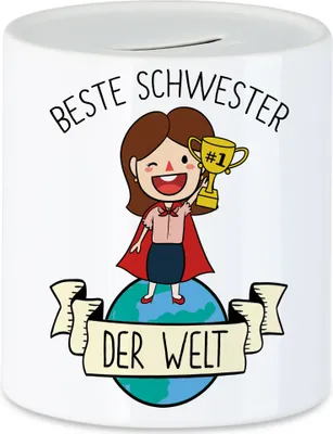 Produktbild von Beste Schwester Sieht so aus Spardose Lieblingsschwester Geschenkidee Geburtstag Bruder Schwester