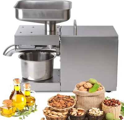 Image de Presse à huile électrique 600W Moulin à huile en acier inoxydable Presse à huile à froid et à chaud pour olives coco colza sésame arachide noix de coco
