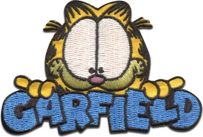 Produktbild von Comercial Mercera Garfield © Comic Katze gestickt - Aufnäher, Bügelbild, Aufbügler, Applikationen, Patches, Flicken, zum aufbügeln, Größe: 7,5 x 4,8 cm