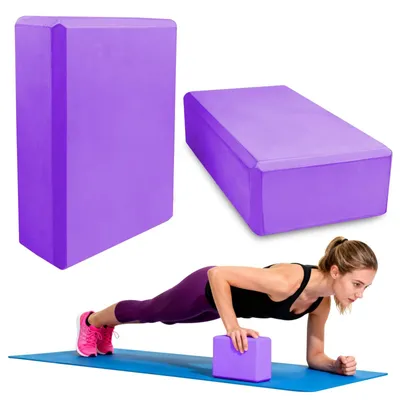 Obrázek produktu pro Jógový blok - Jógový blok EVA - 23 x 15 x 7,6 cm - 2 ks - Protiskluz - Pro jógu a pilates