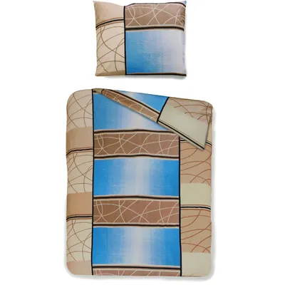 Produktbild von Biber Bettwäsche 100% BW 135x200/80x80cm RV Des. P-276 camel
