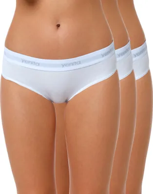 Produktbild von Yenita® Bikinislips (3er Set) Modern-Sports-Collection XL weiss