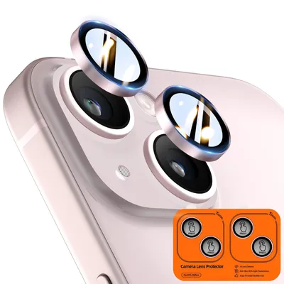 Image de Protecteur d'objectif pour iPhone 15/15 Plus, rose