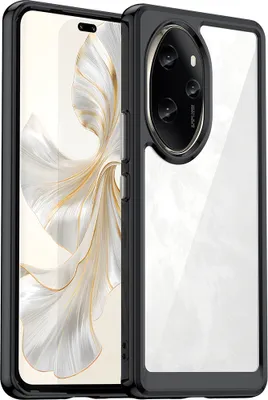 Produktbild von Schutzhülle für Honor 100 Pro Klar Rückseite Stoßfeste TPU Silikon Bumper Hülle Schwarz