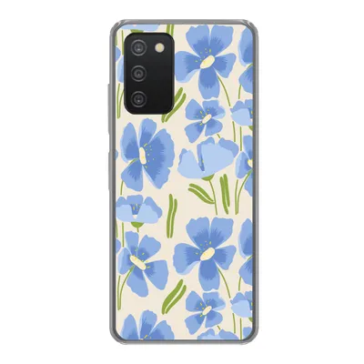Produktbild von MuchoWow® Handyhülle Schutzhülle Hülle für Samsung galaxy a73 Blume - Blau - Muster Silikon Softcase Handy Hülle - Handyhülle