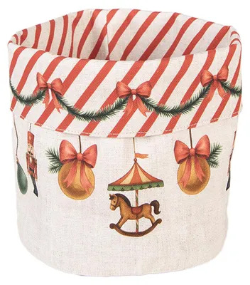 Zdjęcie produktu dla Clayre & Eef Koszyk na chleb Ø 15x16 cm Beżowy Bawełna