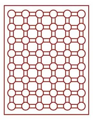 Produktbild von Lindner 2924E Velourseinlage dunkelrot 2924E (Ø 24 mm)