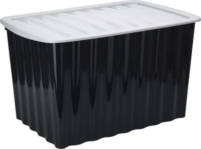 Produktbild von Excellent Houseware Aufbewahrungsbox, Polypropylen, 60x40x35, 84 l, Anthrazit/Weiß