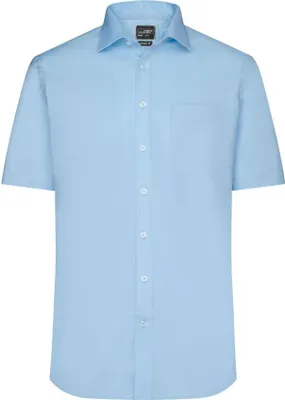 Produktbild von Men's Shirt Shortsleeve Micro-Twill light-blue, Gr. 3XL