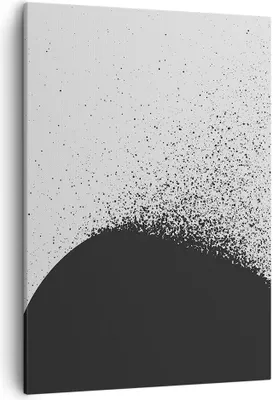 Produktbild von Bild auf Leinwand - Leinwandbild - Einteilig - Abstraktion Schwarzweiß Geometrie - 50x70cm - Wand Bild - Wandbilder - Leinwanddruck - Wanddekoration - Leinwand bilder - Wandbild - PA50x70-4922