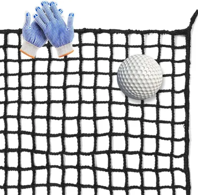 Imagen del producto de Red de entrenamiento para golf, fabricada en polietileno, de 3 x 3 metros, incluye guantes, ideal para entrenamiento deportivo