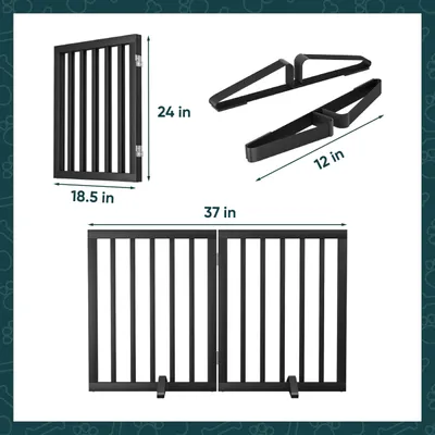 Produktbild von Hundezaun Bambus, 60-94 cm, faltbar, für Tür- und Treppensicherung