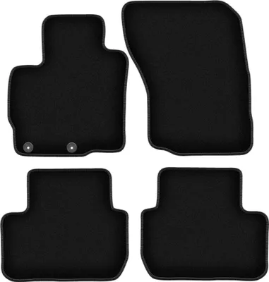 Produktbild von Wielganizator Velours-Autoteppiche – passend für Mitsubishi Outlander III (SUV, Bj. 2012-) –  schwarz, passgenau, mit Befestigungen set 4 Stk.