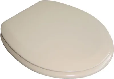 Produktbild von VCM Soft WC Klo Sitz Toilettendeckel Deckel Brille Klobrille Gepolstert Premium - Verstellbare Edelstahlscharniere Beige