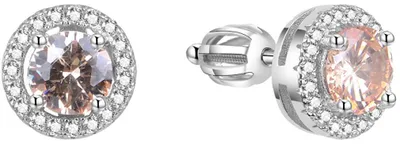 Image de Boucles d'oreilles en argent avec zircons AGUP1612S