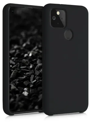 Produktbild von kwmobile Handyhülle für Google Pixel 5 Hülle - Case Silikon - Kabelloses Laden - Schutzhülle Cover in Schwarz