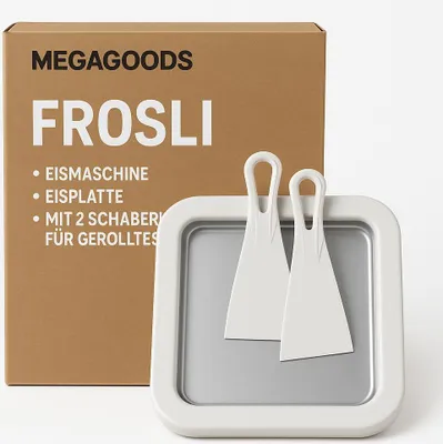 Obrázek produktu pro Zmrzlinovač Podnos na zmrzlinu se 2 škrabkami na točenou zmrzlinu DE.