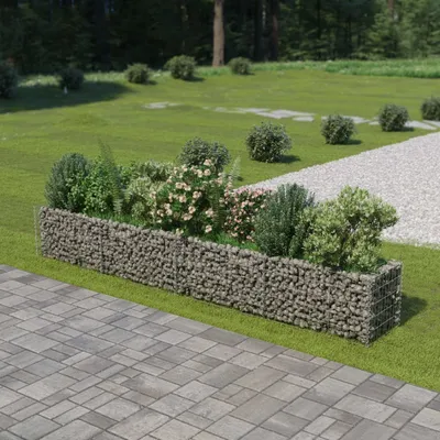 Produktbild von The Living Store Gabionen-Hochbeet Verzinkter Stahl 360×50×50 cm