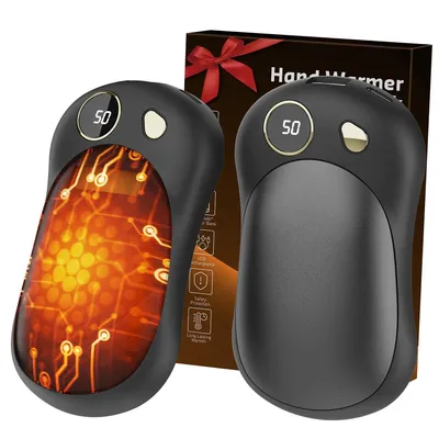 Produktbild von Elektrischer Handwärmer,Taschenwärmer,10000 mAh Akku,doppelseitig beheizt,magnetisches ,wiederverwendbar,3 Temperaturstufen,ideal für Winter&Outdoor