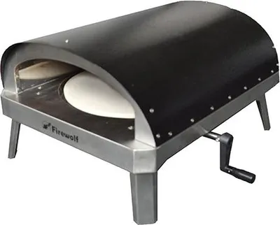 Produktbild von FIREWOLF® LITTLE JOE Pizzaofen | Outdoor Garten draußen | Gaspizzaofen 500 °C| Drehbarer Pizzastein 13“ mit Kurbel, Pizzaschieber, Gasschlauch
