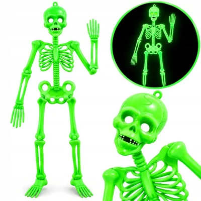 Produktbild von Fluoreszierendes Skelett, leuchtende Halloween-Dekoration