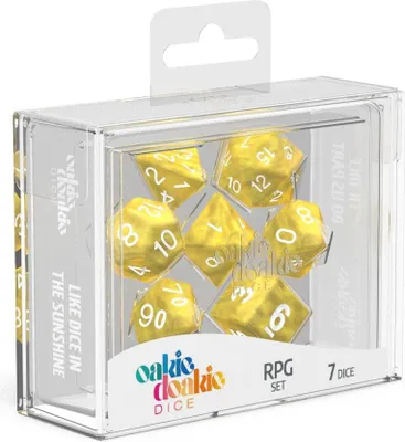 Produktbild von Oakie Doakie Dice Würfel RPG-Set Marble - Gelb (7)