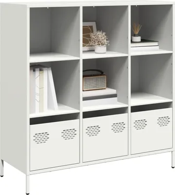 Image de Maison Exclusive - Buffet haut blanc 101,5x39x103,5 cm Acier