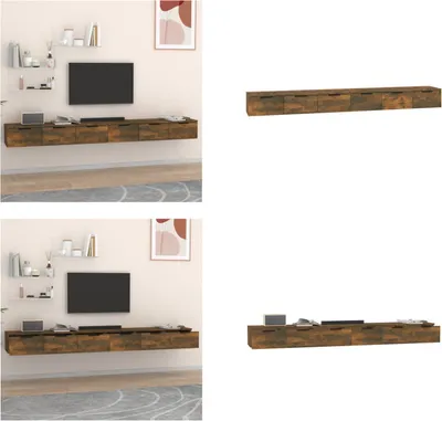 Obrázok produktu pre vidaXL Nástenné skrinky 2 ks. Údený dub 102x30x20 cm Materiál na báze dreva - Nástenná skrinka - Nástenné skrinky - Nástenná skrinka - TV nástenná skrinka