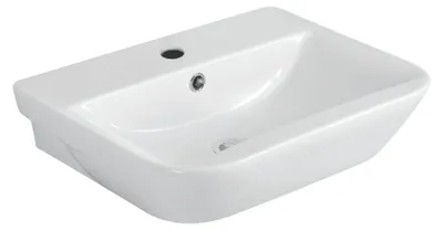 Produktbild von sanicomfort Waschbecken LENAKA, 45 cm, Waschtisch aus Sanitärkeramik, weiß