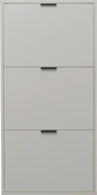 Produktbild von Schuhkipper >Bonnie< in kreidegrau matt lack - 61x126x25cm (BxHxT)
