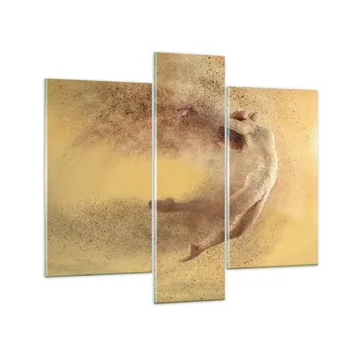 Produktbild von Bilder auf glas - Frau Abstraktion - 95x80cm - Glasbilder - Wandbilder - Kunstdruck - zum Aufhängen bereit - Wanddekoration aus Glas - Glas Bilder - Wandbild auf Glas - 3 Teile - GCB95x80-4061