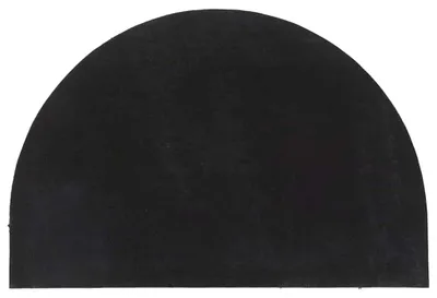 Obrázok produktu pre vidaXL Rohožka čierna polkruhová 60x90 cm Kokosové vlákno Tufted