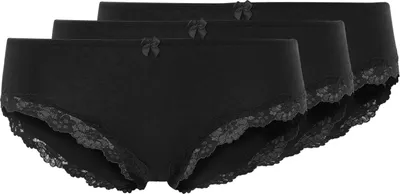 Produktbild von LASCANA Slip 3 er-Pack schwarz Größe 32/34