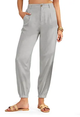 Produktbild von Leinenhose für Damen – Leicht und atmungsaktiv – Dunkelgrau