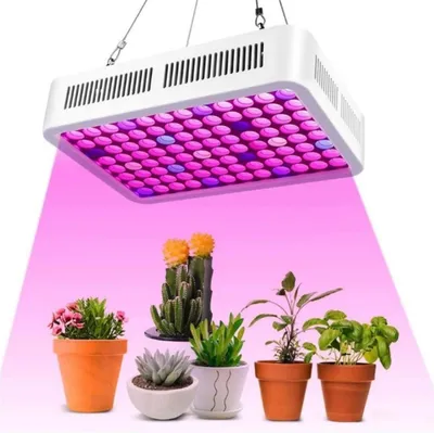 Produktbild von 600W Vollspektrum LED Pflanzenlampe, geräuschlos & energieeffizient, 256 LEDs, dünnes Design mit Aluminiumkühlkörper, ideal für Pflanzenwachstum & Blüte